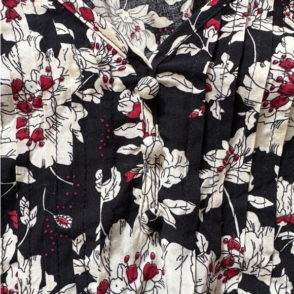 Fun 2 Fun Stitch Fix Floral Pintuck Pullover Blouse Top Black 2XL Office Casual - Picture 11 of 14